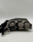 Coach Black Signature Striped Swingpack Crossbody Bag