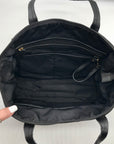 Michael Kors Black Nylon Kelsey Top Zip Tote Bag