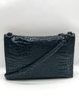 I.N.C. International Concepts Black Croc Faux Leather Crossbody Bag