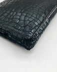 I.N.C. International Concepts Black Croc Faux Leather Crossbody Bag