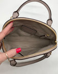 Coach Birch And Chalk Crossgrain Leather Mini Cora Domed Satchel bag