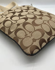Coach Legacy Tan Signature Jacquard Swing Pack Crossbody Bag