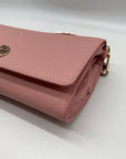 Tory Burch Pink Saffiano Leather Robinson Chain Crossbody