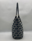 Michael Kors Blue Monogram Canvas Jet Set Tote Bag