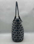 Michael Kors Blue Monogram Canvas Jet Set Tote Bag