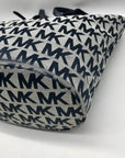 Michael Kors Blue Monogram Canvas Jet Set Tote Bag