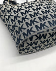 Michael Kors Blue Monogram Canvas Jet Set Tote Bag