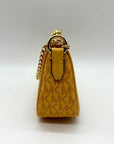 Michael Kors Mustard Yellow Signature Coated Canvas Crossbody Bag
