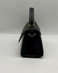 On 34th Kristt Black Faux Leather Solid Top Handle Crossbody Bag