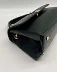 On 34th Kristt Black Faux Leather Solid Top Handle Crossbody Bag