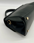 On 34th Kristt Black Faux Leather Solid Top Handle Crossbody Bag