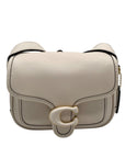 Coach White Pebbled Leather Tabby Messenger 19 Crossbody CJ846