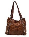 B Makowsky Brown Leather Hobo Shoulder Bag