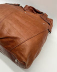 B Makowsky Brown Leather Hobo Shoulder Bag