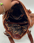B Makowsky Brown Leather Hobo Shoulder Bag