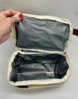 Mickie Beige Fabric Lunch Tote Bag