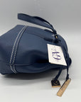 Gloria Vanderbilt Blue Faux Leather Shoulder Bag