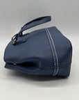 Gloria Vanderbilt Blue Faux Leather Shoulder Bag