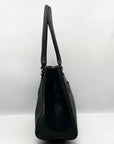 Tignanello Black Leather Pocket Shoulder Bag
