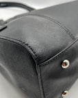 Tignanello Black Leather Pocket Shoulder Bag