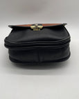 Brown Leaf Leather Shoulder Bag