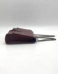 Badgley Mischka Burgundy Faux Leather Convertible Shoulder Bag