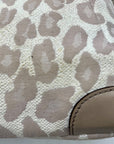 Coach Madison Beige Canvas Leopard Print Shoulder Bag 8373