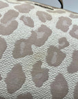 Coach Madison Beige Canvas Leopard Print Shoulder Bag 8373
