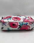 Guess White Floral Kamryn Crossbody Top Zip Bag