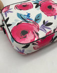 Guess White Floral Kamryn Crossbody Top Zip Bag