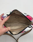 Guess White Floral Kamryn Crossbody Top Zip Bag