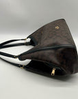 Coach Brown And Black Monogram Coated Canvas Kristy Shoulder Bag C6232