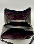 Coach Brown And Black Monogram Coated Canvas Kristy Shoulder Bag C6232