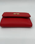 On 34th Boxed Red Faux Leather Maddynn Wallet & Heart Bag Charm