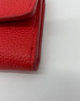 On 34th Boxed Red Faux Leather Maddynn Wallet & Heart Bag Charm