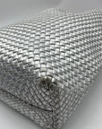 DKNY Silver Basket Weave Giselle Hobo Shoulder Bag