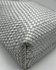 DKNY Silver Basket Weave Giselle Hobo Shoulder Bag