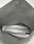 DKNY Silver Basket Weave Giselle Hobo Shoulder Bag