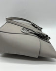 Michael Kors Grey Charlotte Large Saffiano Leather Top-Zip Tote Bag