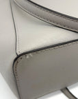 Michael Kors Grey Charlotte Large Saffiano Leather Top-Zip Tote Bag