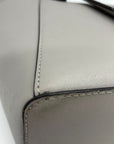 Michael Kors Grey Charlotte Large Saffiano Leather Top-Zip Tote Bag