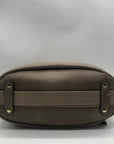 Moda Luxe Taupe Pebbled Faux Leather Satchel Bag