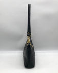 Brahmin Black Croc Embossed Leather Mini Shoulder Bag