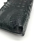 Brahmin Black Croc Embossed Leather Mini Shoulder Bag