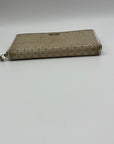 Coach Beige Madison Op Art Accordion Zip Wallet