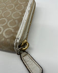 Coach Beige Madison Op Art Accordion Zip Wallet