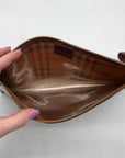 Burberry Brown Vinyl Nova Check Shoulder Bag Interior