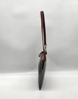 Burberry Brown Vinyl Nova Check Shoulder Bag Side One