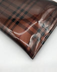 Burberry Brown Vinyl Nova Check Shoulder Bag Bottom Right Corner