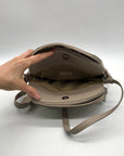 Giani Bernini Beige Faux Leather Crossbody Bag